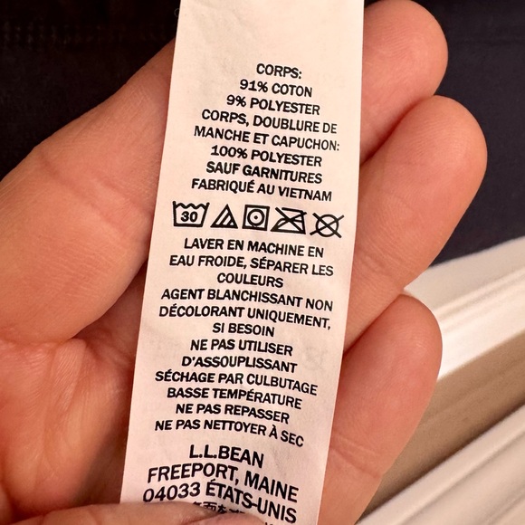 L.L.BEAN Rugby Robe In Navy/ Charcoal Sz S - Picture 9 of 10